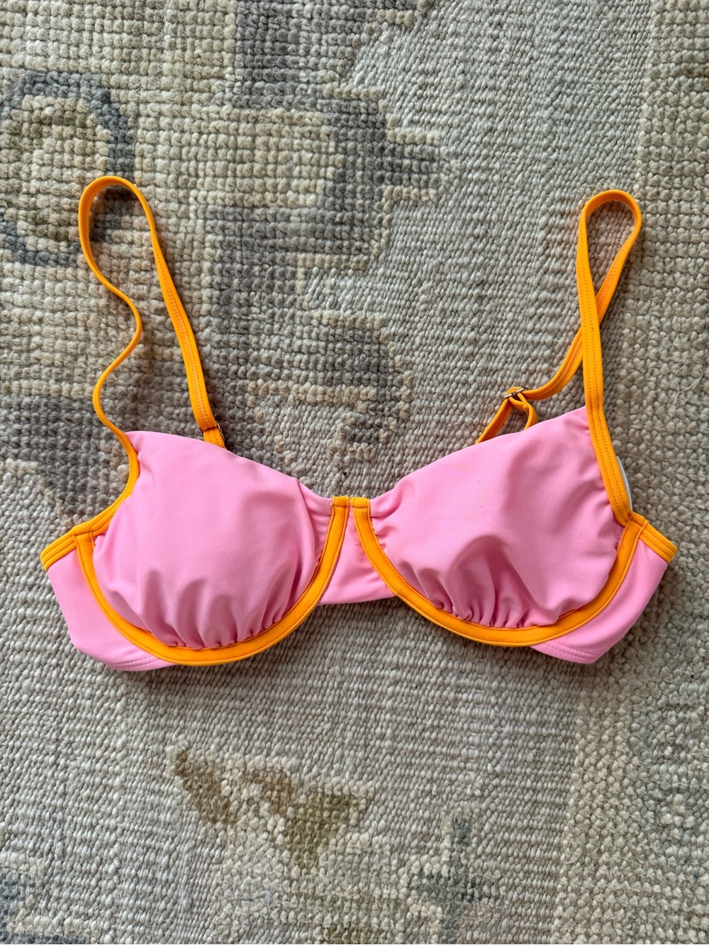 wild fable Pink Bikini Top with Orange Trim